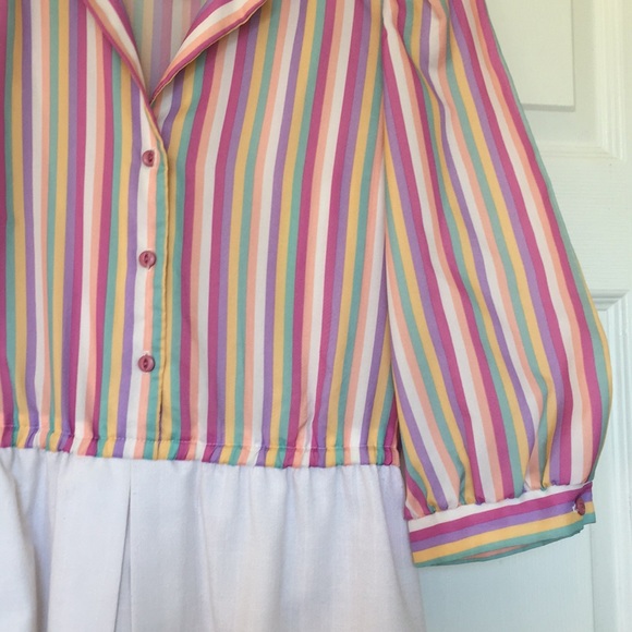 Vintage candy striped dress size medium - Picture 4 of 4